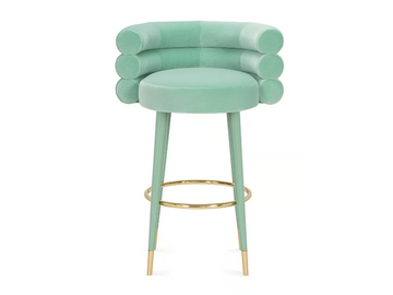 MARSHMALLOW - High upholstered velvet stool by ROYAL STRANGER - view 3
